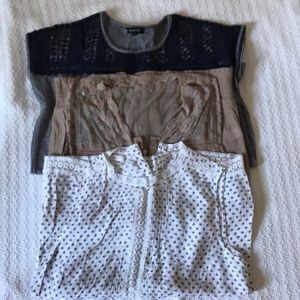 tops/shirts with lace - size S -